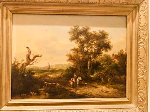 19th CENTURY RICHARD H. HILDER(1813-1852) OIL ON WOOD PANEL