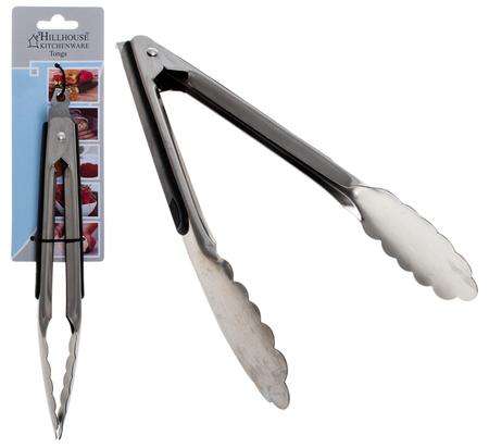 Rubber Grip Stainless Steel Tongs