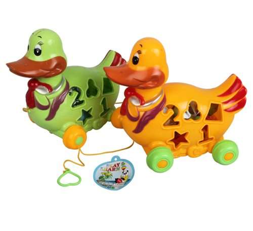 DUCK SHAPE SORTER EDUCATION PULL ALONG TOY