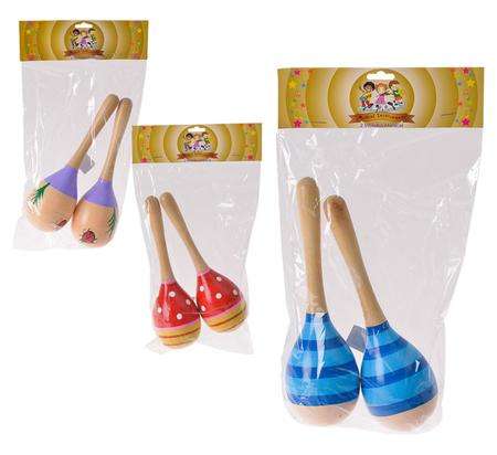 WOODEN MARACAS for small hands - PACK with 2 [11cm]