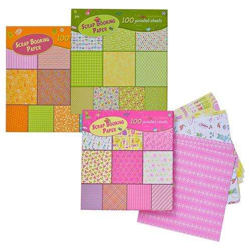 Scrapbook Paper - 100 sheets