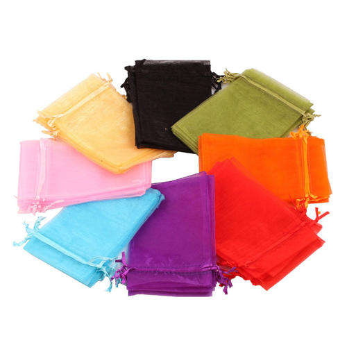 7 X 9 cm - 12 piece PACK OF LUXURY SOFT ORGANZA BAGS. SINGLE COLOURS