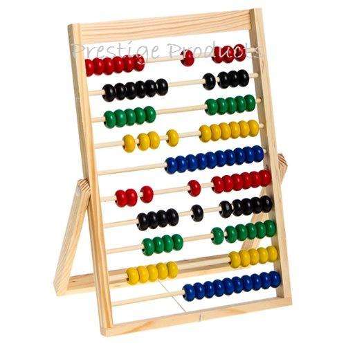 WOODEN COUNTING FRAME EDUCATIONAL AID KIDS