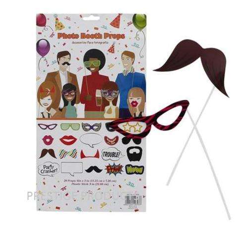 PHOTO BOOTH PROPS - Fun Props For Photos  20 Pieces