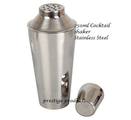 1 x 750 ml STAINLESS STEEL COCKTAIL SHAKER