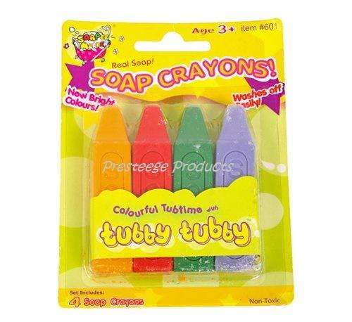 Tubby-Tubby Bath SOAP Crayons  Pack of 4 Colours - NON TOXIC