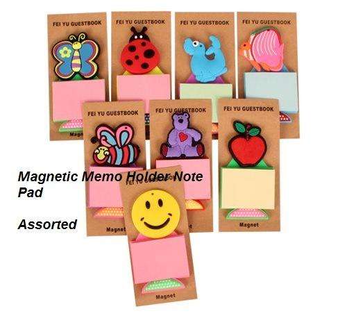 Magnetic Memo Holder Note Pad  Assorted and Random