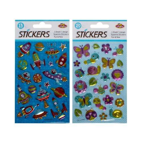 Sparkling Stickers  Assorted