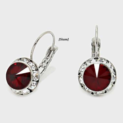 1 x PAIR of Genuine Austrian Crystal Drop Earrings [11 colour designs to choose from]