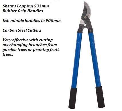 1 X Shears Lopping 533mm Rubber Grip - Extends to 900mm [only 6 in stock!]