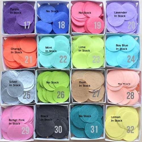 PACKET of PARTY CONFETTI 5cm - for TABLE DECOR/ BALLOON FILLER 200 pieces