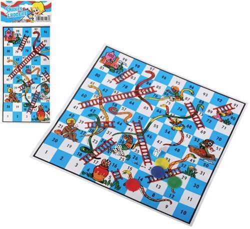 1 X LUDO or SNAKES & LADDERS BOARD GAME 25cm