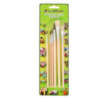 R100 WISE BUYS - 6 PACKS X Art+Craft Paint Brushes Artist 6pce