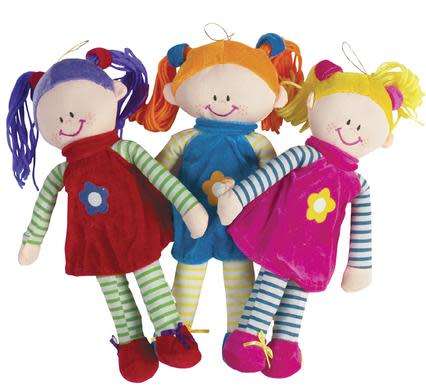 1 x RAG DOLL 30 cm - Assorted designs