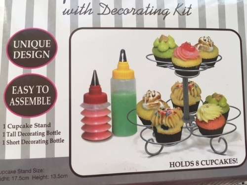 CUPCAKE STAND WITH DECORATING KIT