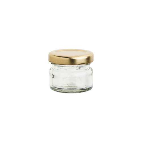 28ml Mini Glass Jar with gold lid