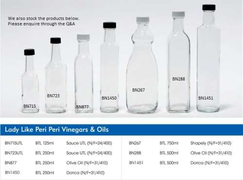 50 ml GLASS BOTTLE FLINT with cap