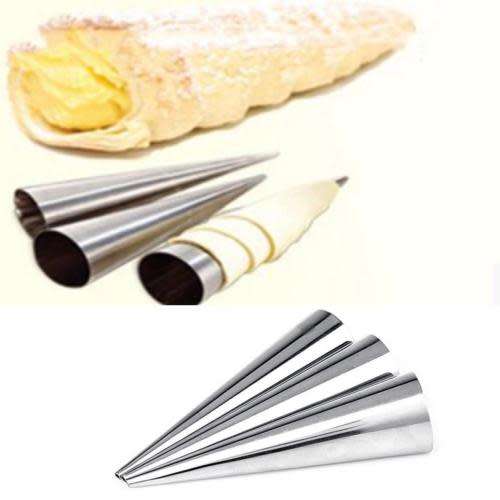 12 Baking Cream Horns Cone Moulds  4.5" long,