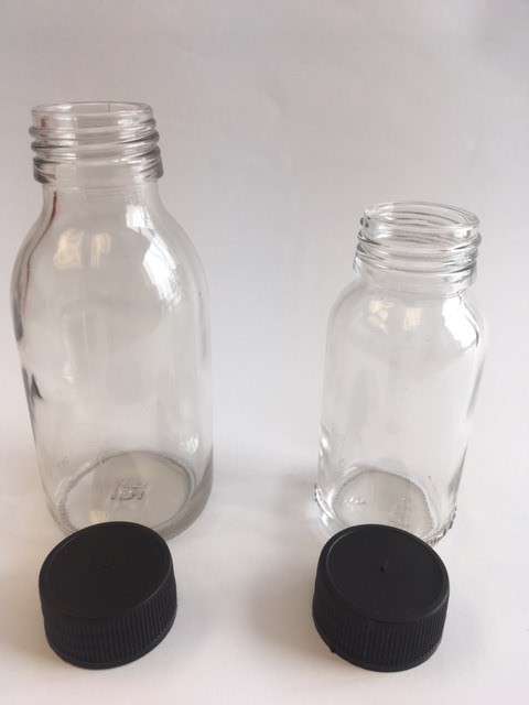 50 ml GLASS BOTTLE FLINT with cap
