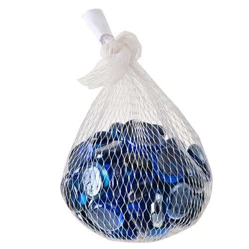 1 x Pack of Glass Pebbles, 250g Dark Blue