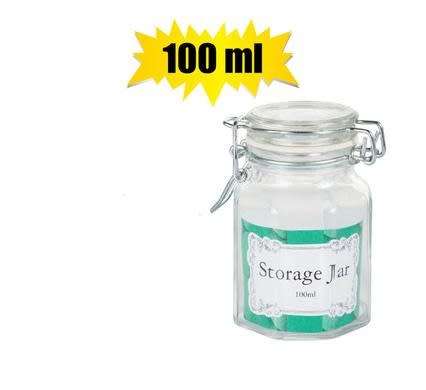 1 X JAR GLASS MINI CLIP 8.5x5cm 100ml
