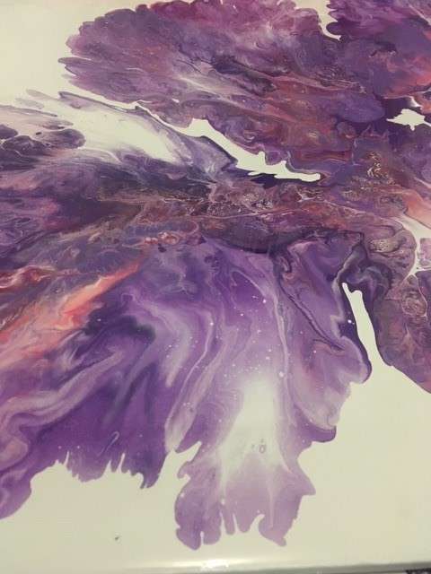 ACRYLIC PAINTING ~ ABSTRACT ORIGINAL ON TWO CANVASES   50cm X 50cm