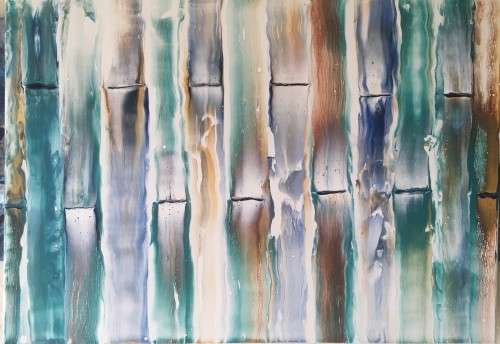 ORIGINAL ABSTRACT ACRYLIC PAINTING - 59cm X 42cm on  CANVAS.