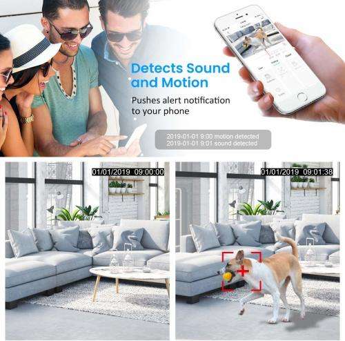 MECO WiFi IP Camera 1080P Nanny Camera