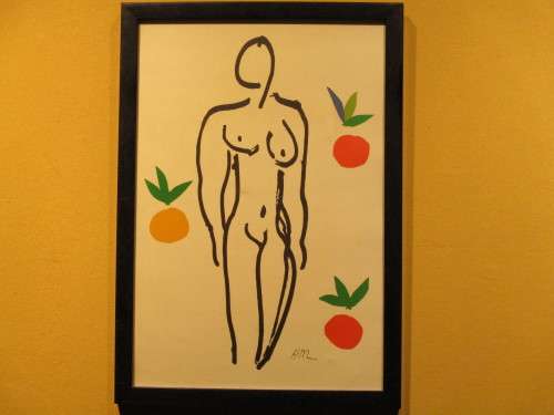 HENRI MATISSE - RARE NUDE LADY WITH FRUIT PRINT