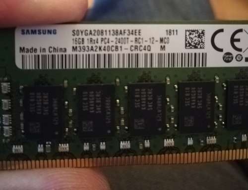 16GB DDR4 1Rx4 PC4 2400T ECC Server RAM