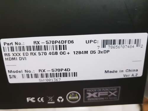 XFX RX570 4GB LOW START!!