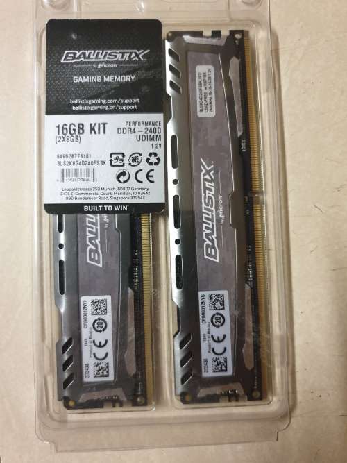 Ballistix DDR4 16GB Memory (2 x 8GB)