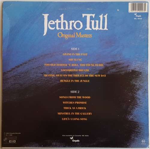 Jethro Tull- Original Masters (LP) SA 1986