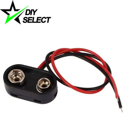 Battery 9V Hard Plastic Snap On Connector + Wire **LOCAL STOCK**