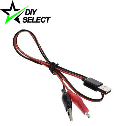 Connector USB Male 2.0 to Alligator Test Clips 600mm **LOCAL STOCK**
