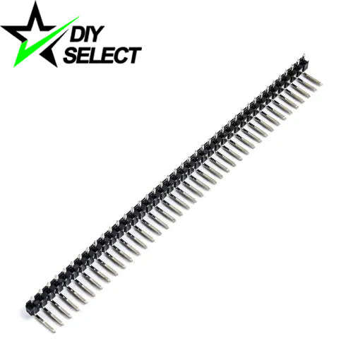 Header Pin Male 2.54mm 40Pin 90Deg Single Row Black **LOCAL STOCK**