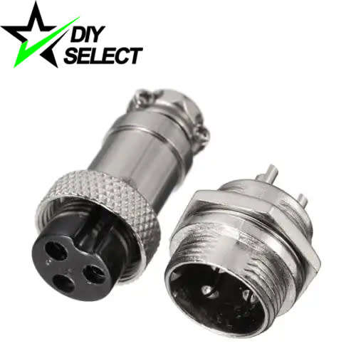 Aviation Connector GX12 12mm 3Pin DC Plug Panel Mount **LOCAL STOCK**