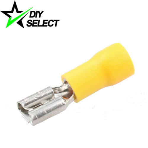 Connector Crimp Spade 6.3mm Female Yellow **LOCAL STOCK**