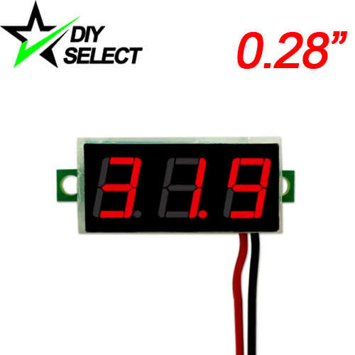 Voltmeter DC 4.5-30V 0.28" Mini 3 Digit Display Red Adjustable **LOCAL STOCK**