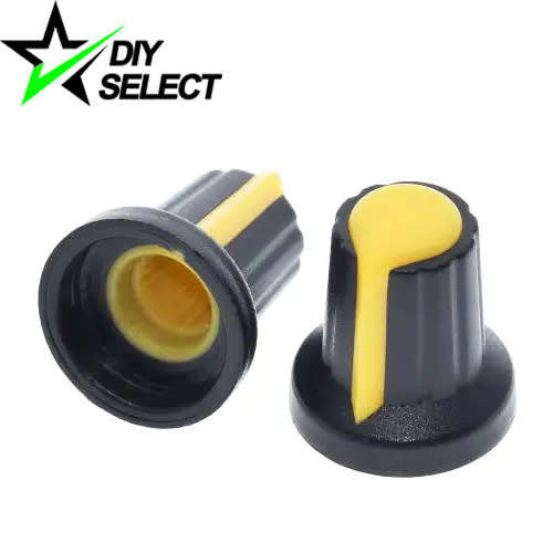 Dimmer Rotary Knob 6mm Shaft Yellow WH148 **LOCAL STOCK**