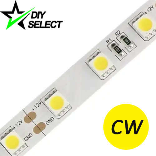 Led Strip 12V Cool White 5050 Non-Waterproof 60 Led p/mtr **LOCAL STOCK**