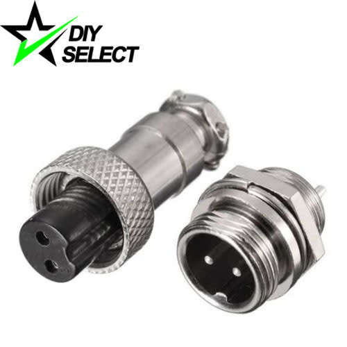 Aviation Connector GX12 12mm 2Pin DC Plug Panel Mount **LOCAL STOCK**