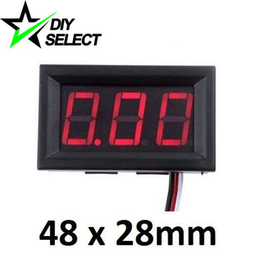 Voltmeter DC 0-100V Large 3 Digit Display Red **LOCAL STOCK**