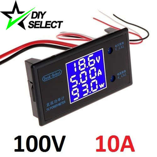 Wattmeter Watt Meter Volt Amp DC 12V (Measure 0-100V 10A) **LOCAL STOCK**