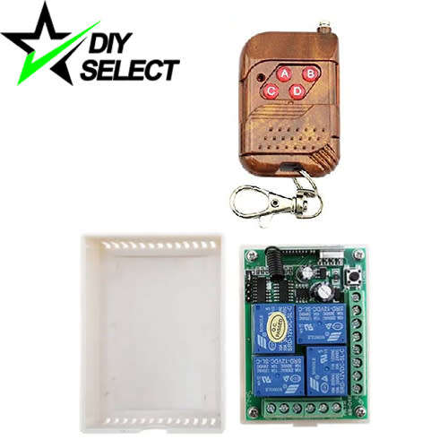 Controller Relay 12V 4 Channel + 1 Remote (4 Button) 433MHz **LOCAL STOCK**