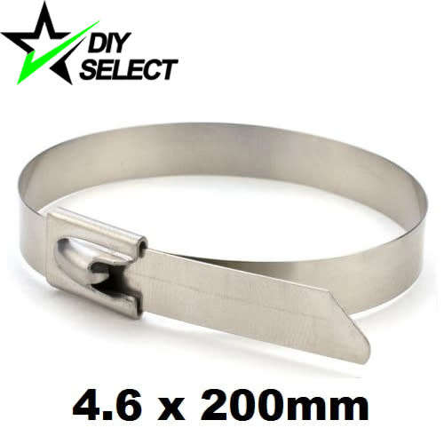 Stainless Cable Tie Strap Ball Self Locking 200mm x 4.6mm (50mmØ) **LOCAL STOCK**