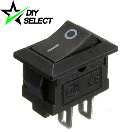 Switch Mini Rocker Button 2 PIN 15x10mm Black 250V 3A On-Off **LOCAL STOCK**