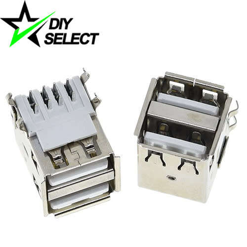 Connector USB 2.0 Female Dual PCB Mount **LOCAL STOCK**