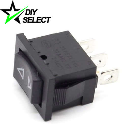 Switch Rocker Momentary Spring Loaded Button 3 PIN Black 250V 6A On-Off-On **LOCAL STOCK**