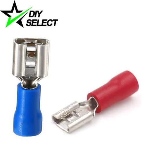 Connector Crimp Spade Wire Terminal 5.6mm Red + Blue (Pair) **LOCAL STOCK**